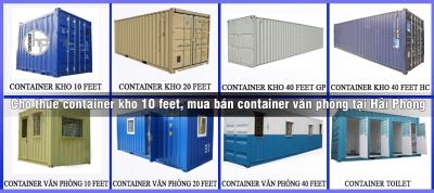 Cho thuê container kho 10 feet, mua bán container văn phòng tại hải phòng