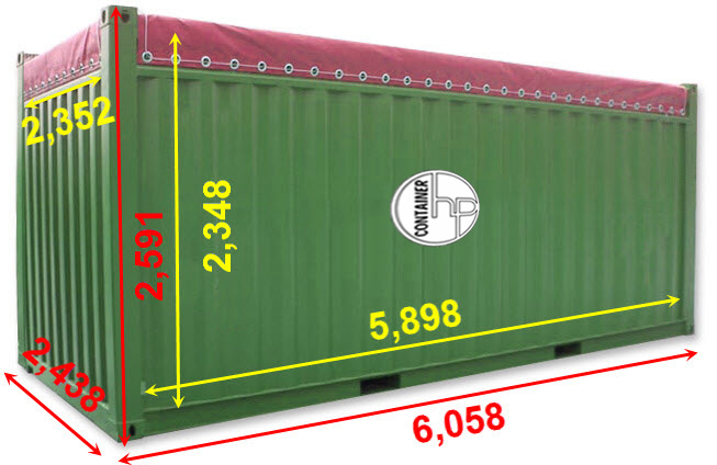 Container 20 feet Open Top