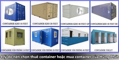 4 lý do nên chọn thuê container hoặc mua container của Hưng Phát