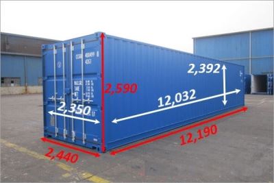 Kích thước container 40 feet ? Giá bán là bao nhiêu hiện nay ?