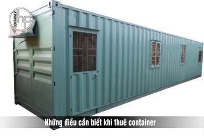 Những điều cần biết khi thuê container