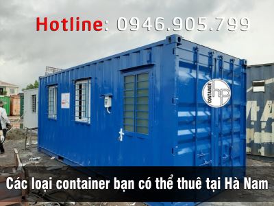 Các loại container bạn có thể thuê tại Hà Nam