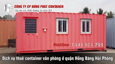 Dịch vụ thuê container văn phòng ở quận Hồng Bàng Hải Phòng