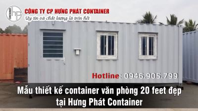 Mẫu thiết kế container văn phòng 20 feet đẹp tại Hưng Phát Container