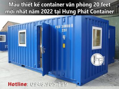 Mẫu thiết kế container văn phòng 20 feet mới nhất năm 2022 tại Hưng Phát Container