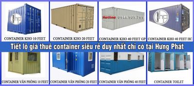 Tiết lộ giá thuê container siêu rẻ duy nhất chỉ có tại Hưng Phát