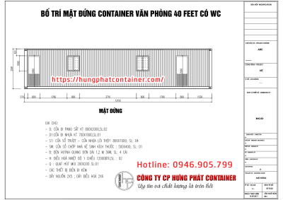 Cho thuê container văn phòng 40 feet giá rẻ tại Quảng Ninh ?
