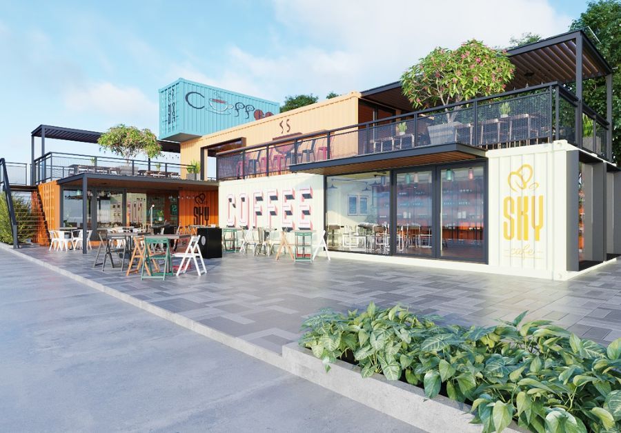 Container cafe từ vỏ container lạnh đẹp và độc lạ nhất - Ảnh 2