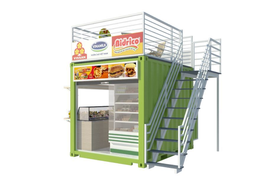Container gian hàng làm từ vỏ container lạnh hot nhất - Ảnh 3