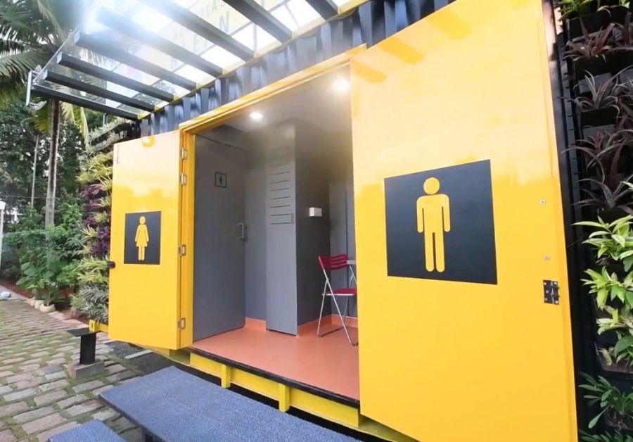 Container nhà vệ sinh làm từ vỏ container lạnh tiện lợi 2