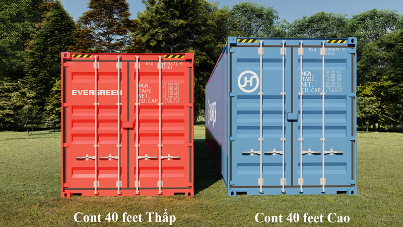 Kích thước container 40 feet là bao nhiêu ? Có mấy loại ?