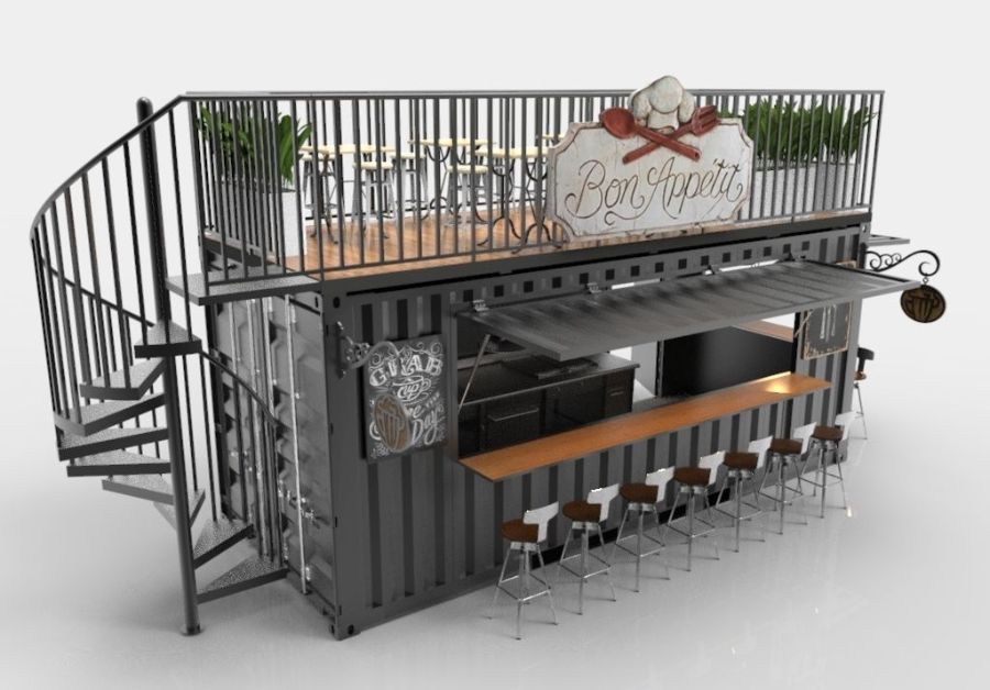Top 50+ mẫu quán trà sữa container thiết kế ấn tượng - Ảnh 13