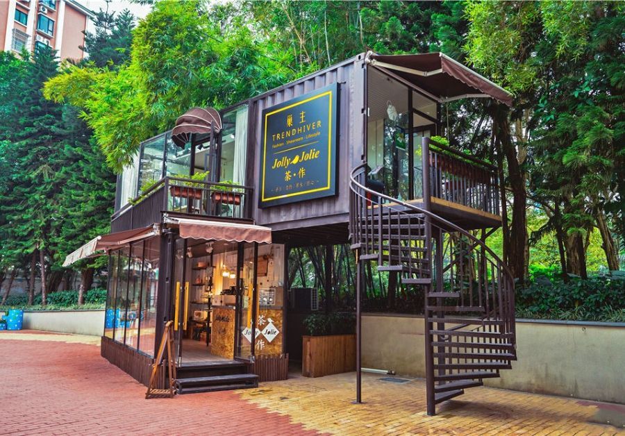 Top 50+ mẫu quán trà sữa container thiết kế ấn tượng - Ảnh 26