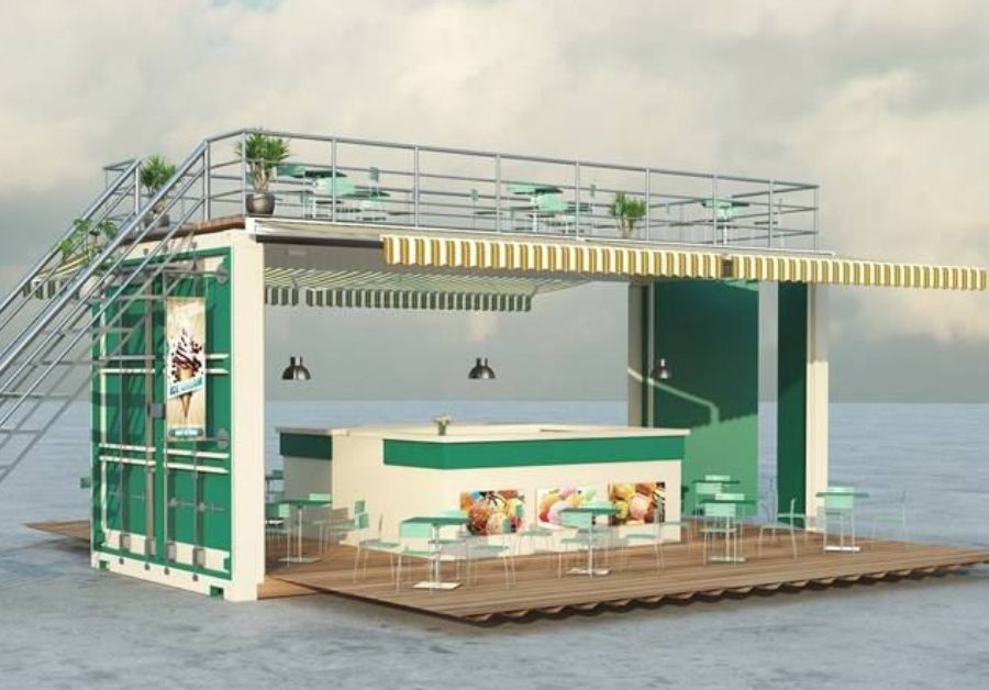 Top 50+ mẫu quán trà sữa container thiết kế ấn tượng - Ảnh 33