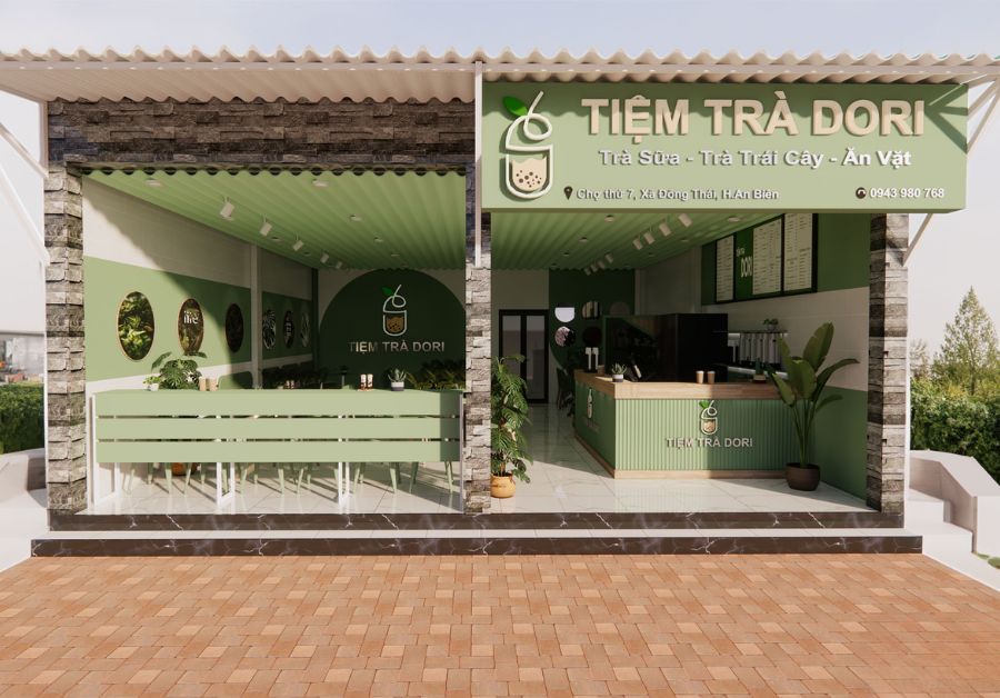 Top 50+ mẫu quán trà sữa container thiết kế ấn tượng - Ảnh 38