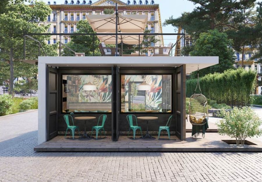Top 50+ mẫu quán trà sữa container thiết kế ấn tượng - Ảnh 7