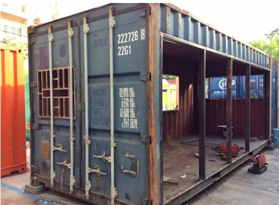 Cận cảnh quá trình biến container cũ rỉ sét thành container văn phòng đẹp giá rẻ - Ảnh 2