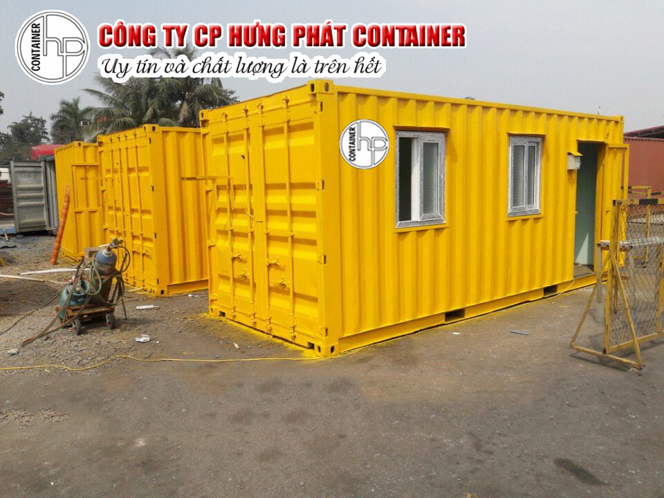 Văn phòng Container 20 feet màu vàng trẻ trung năng động